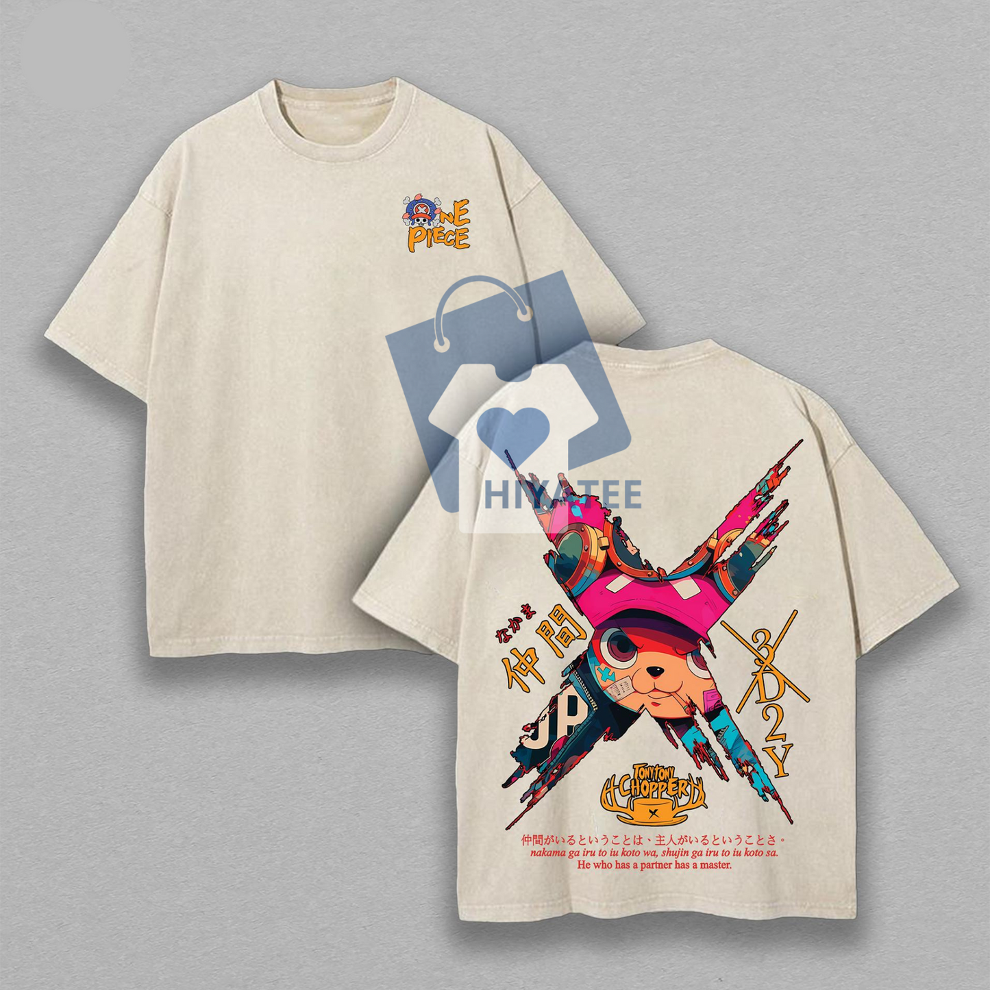 Limited Tony Tony Vintage Washed Tee – 90s One Piece Oversized Unisex T-Shirt, Lightweight Cotton Anime Gift - Hiyatee