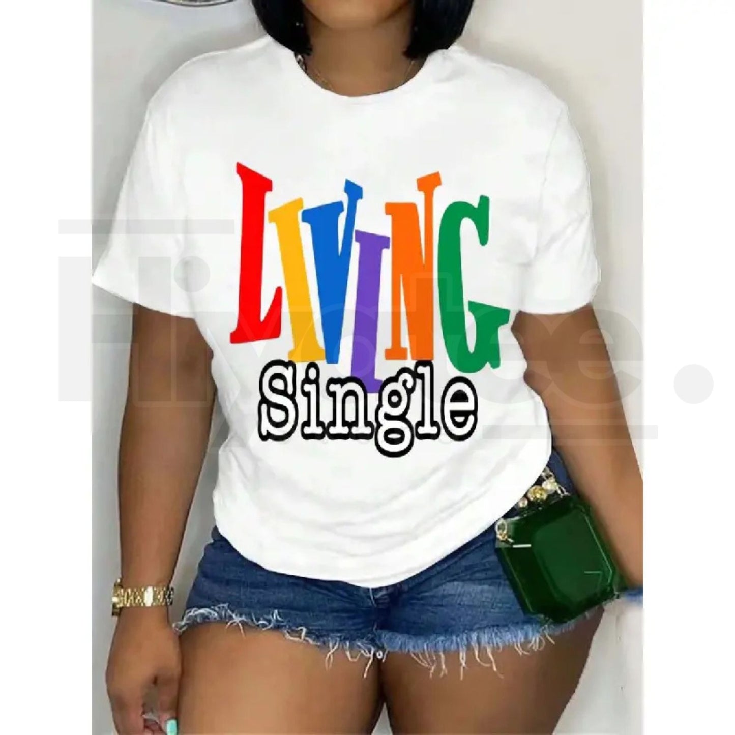 "Living Single" – Retro 90s Sitcom Bright Colored Graphic Top - Hiyatee