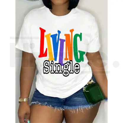 "Living Single" – Retro 90s Sitcom Bright Colored Graphic Top - Hiyatee