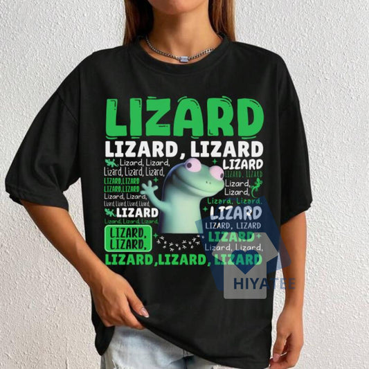 Lizard Lizard Lizard Meme T-Shirt – Funny Weirdcore Y2K Graphic Tee, Elio Lizard Aesthetic Gift Shirt-Hiyatee