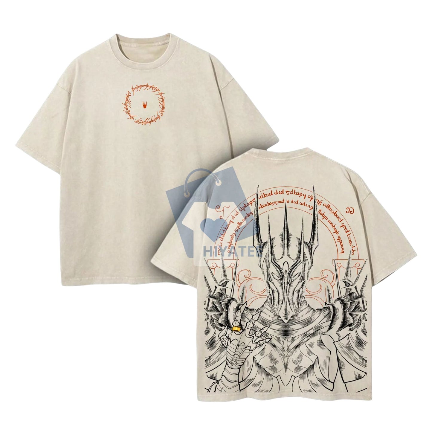 Lord Sauron Vintage T-Shirt – Retro Lord of the Rings Graphic Tee for Movie Fans-Hiyatee