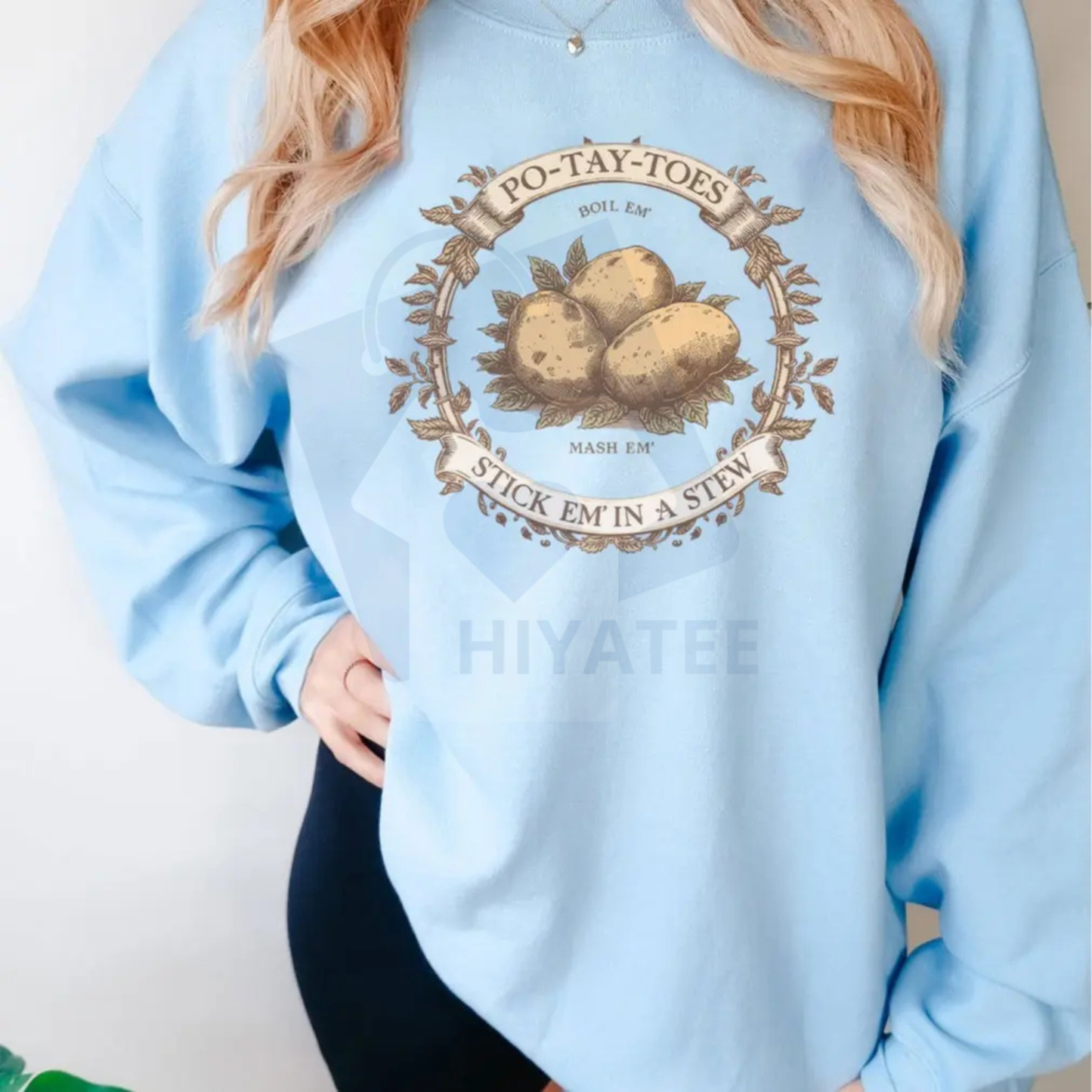 Lord of the Rings Potato Shirt: Funny Hobbit Quote Graphic Tee, Tolkien Movie Lover Gift, Vintage Rustic Unisex Tee - Hiyatee