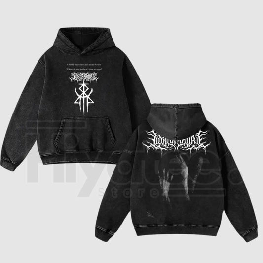 Lorna Shore Pain Remains Hoodie – Dancing Like Flames Vintage Washed Heavy Metal Streetwear - Hiyatee