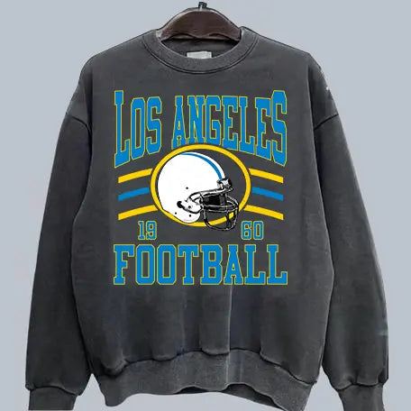 Vintage Team Football Oversized 90s Dark Heather Sweatshirt Retro Sport Tee