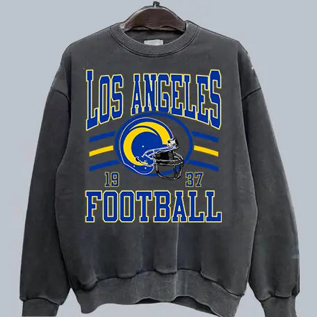 Vintage Team Football Oversized 90s Dark Heather Sweatshirt Retro Sport Tee