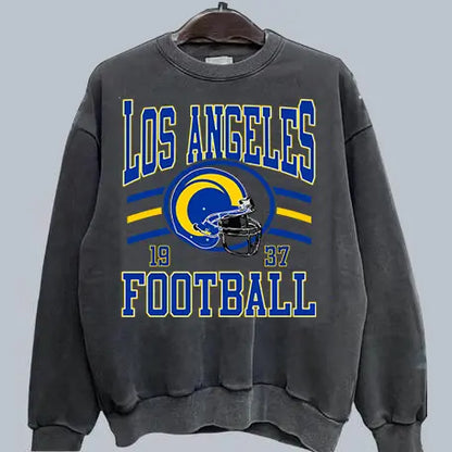 Vintage Team Football Oversized 90s Dark Heather Sweatshirt Retro Sport Tee