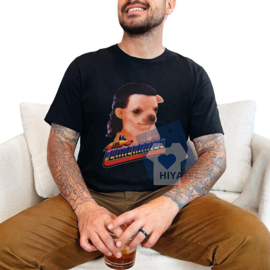 Los Temerarios Tee – Spanish Band Shirt, Funny Dog Graphic, Classic Retro Style for Music Fans-Hiyatee
