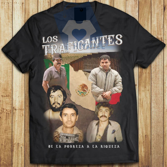 Los Traficantes T-Shirt Limited Edition – Bold Graphic Tee, Unisex Streetwear Top - Hiyatee