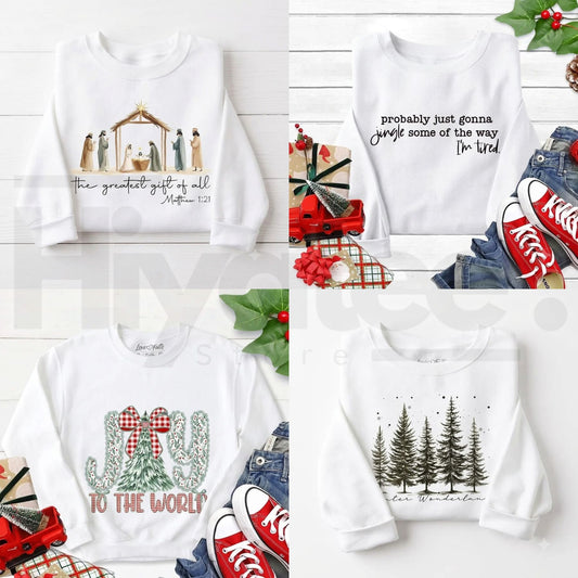 Love in Faith Christmas Sweatshirt – Christian Holiday Faith Graphic Crewneck, Inspirational Xmas Gift. - Hiyatee