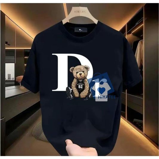 Luxury Cute Bear T-Shirt – Hip Hop Streetwear Tee, Bold Graphic Print, Urban Fashion Statement, Unisex Oversized Fit-Hiyatee