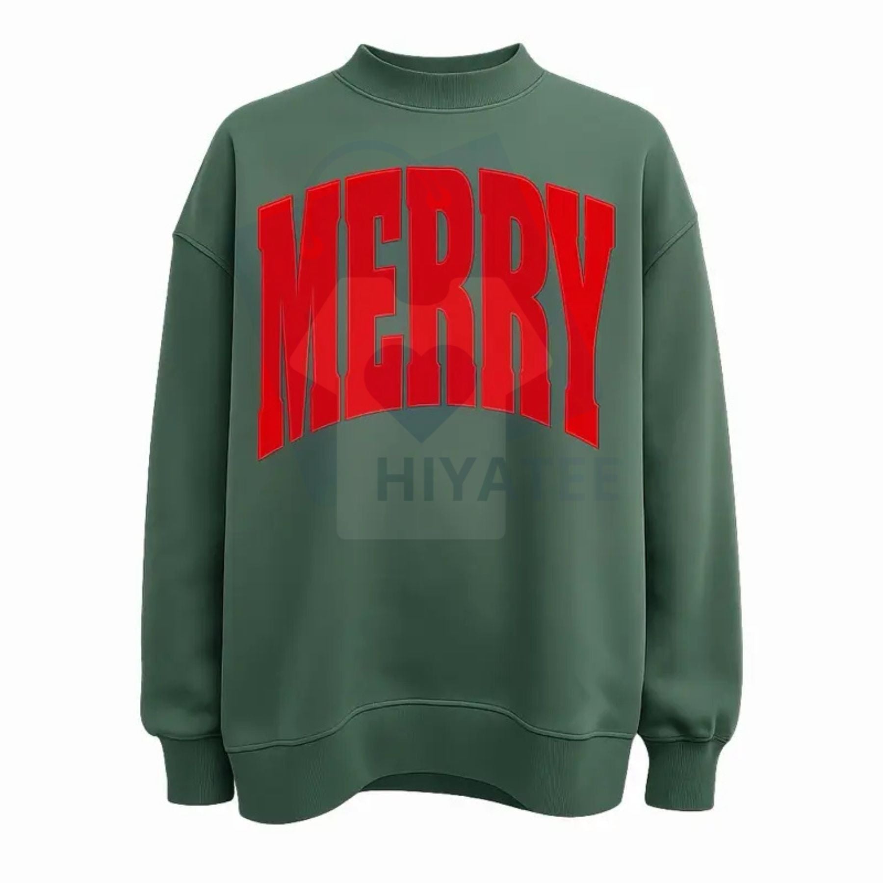 MERRY Christmas Holiday Sweatshirt: Classic Festive Crewneck, Cozy Winter Pullover, Unisex Christmas Cheer Top - Hiyatee