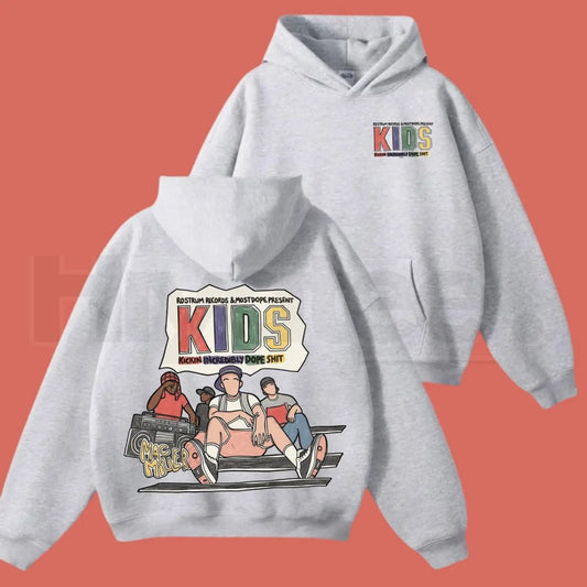 Mac Miller KIDS Album Hoodie – Vintage 2-Sided Print Hip Hop, Streetwear Pullover, Graphic Music Fan Gift - Hiyatee