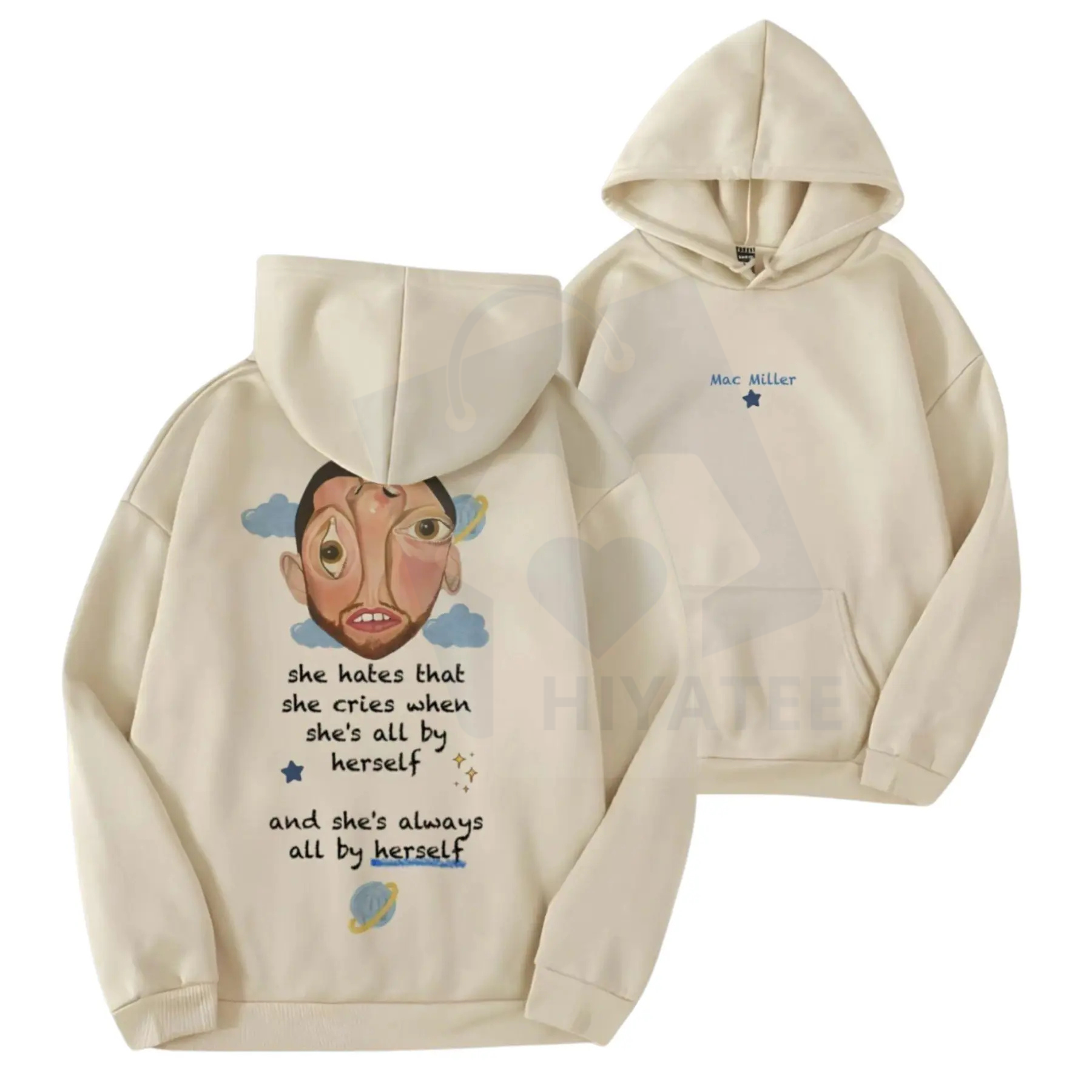 Mac Miller Stoned Concert 2-Sided Hoodie - Hiyatee