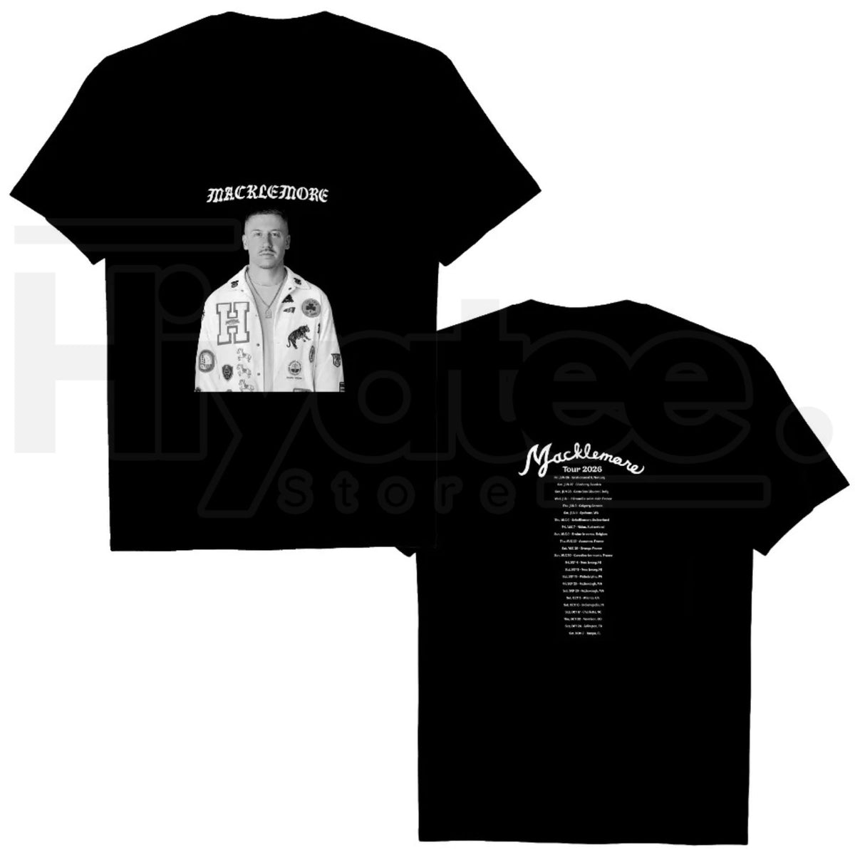Macklemore World Tour 2026 T-Shirt – Rap Hip Hop Fan Graphic Tee - Hiyatee