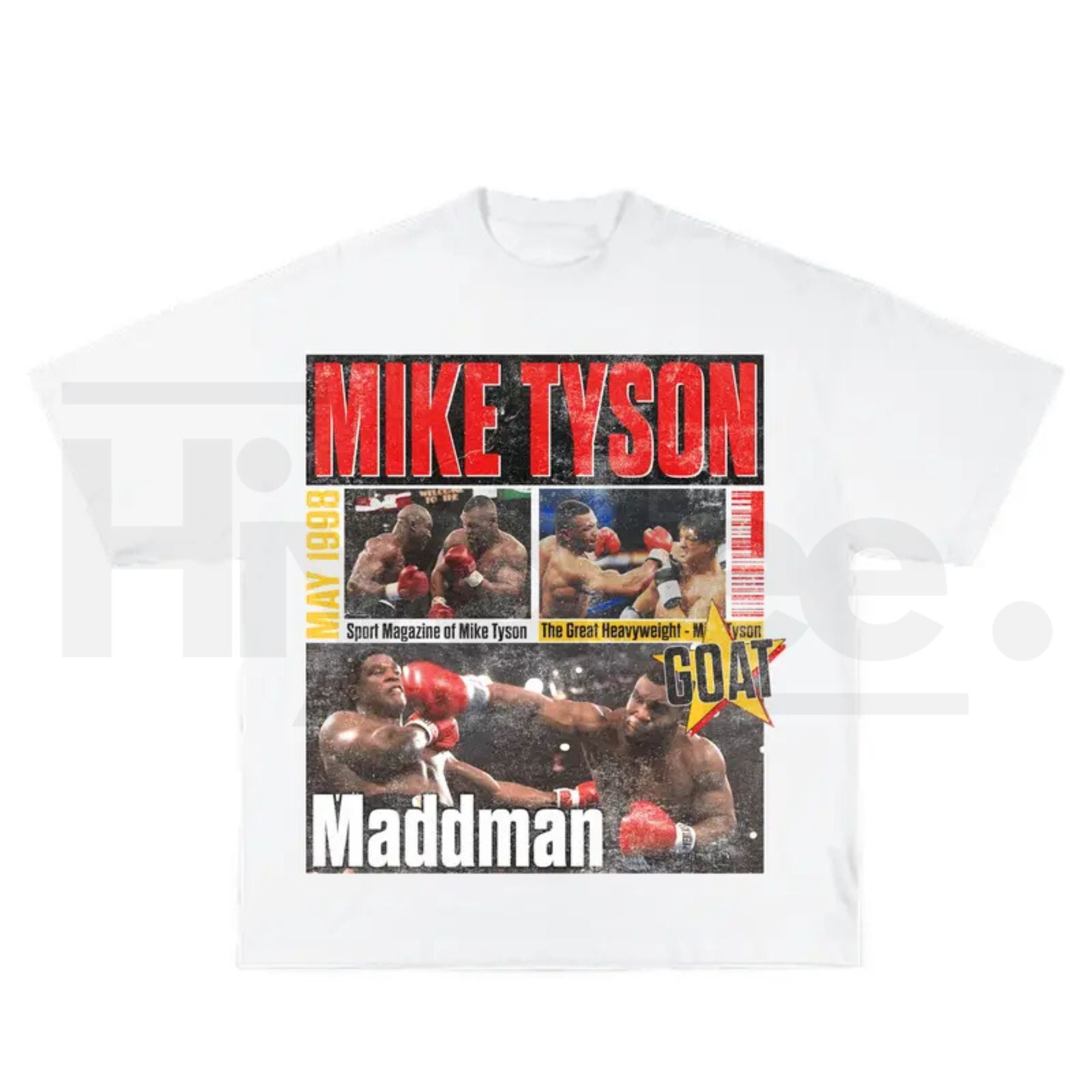Maddman Tyson Inspired Vintage Graphic T-Shirt – 90s Hip-Hop Y2K Heavy Cotton Tee - Hiyatee