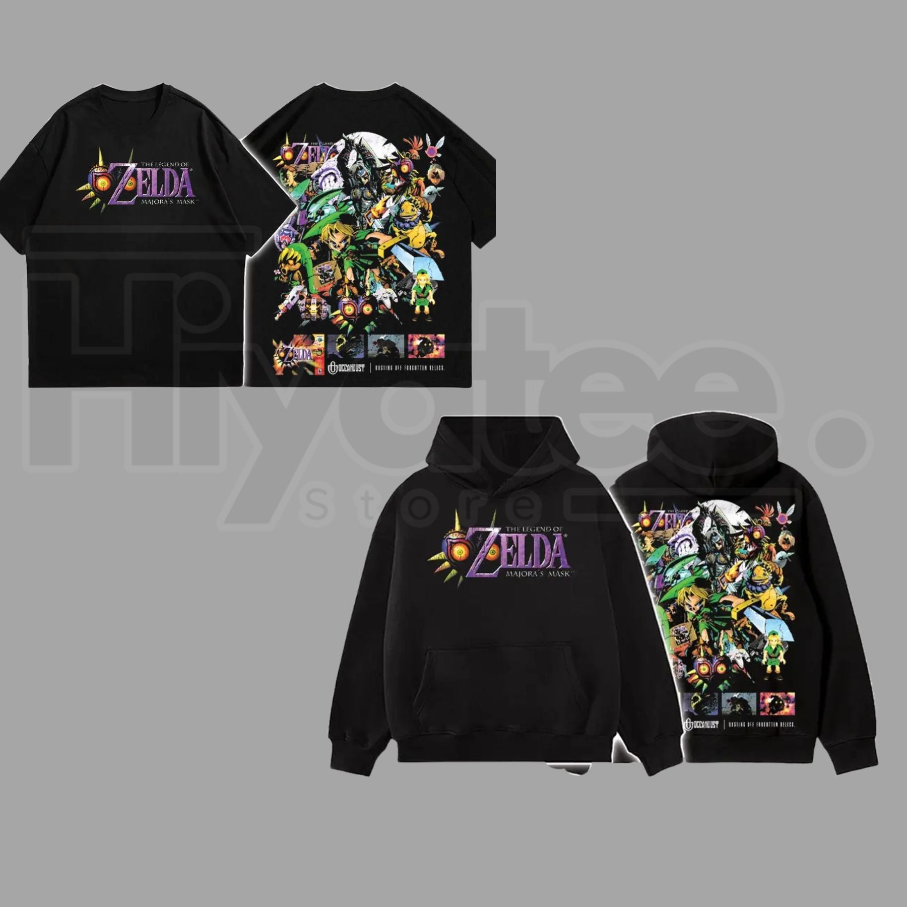 "Majora's Mask" – OceanDust4U Premium Oversized Zelda Legend Top - Hiyatee