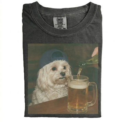 Comfort Colors 50+ Dog Breeds Available Beer Shirt – Vintage 90s Funny Edgy Dog Meme Tee, Unisex Casual Streetwear Gift