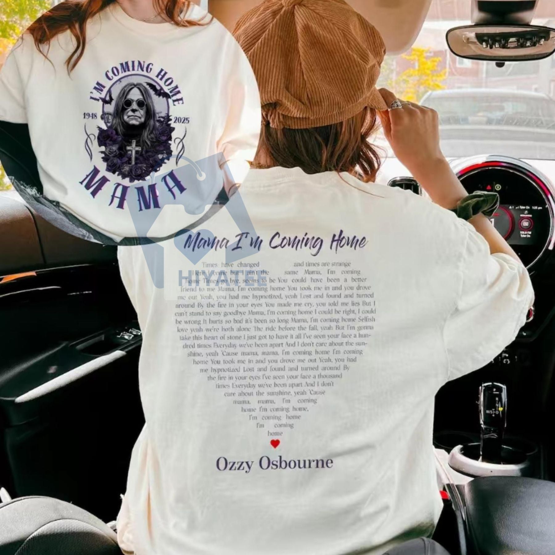 Mama, I'm Coming Home T-Shirt – Two-Sided Lyric Tee for Rock Fans-Hiyatee