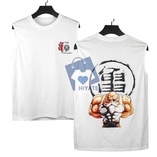 Master Roshi Dragon Ball Streetwear Tank Top – 80s 90s Anime Graphic Tee for Men, Unisex Summer Cotton DBZ Shirt-Hiyatee