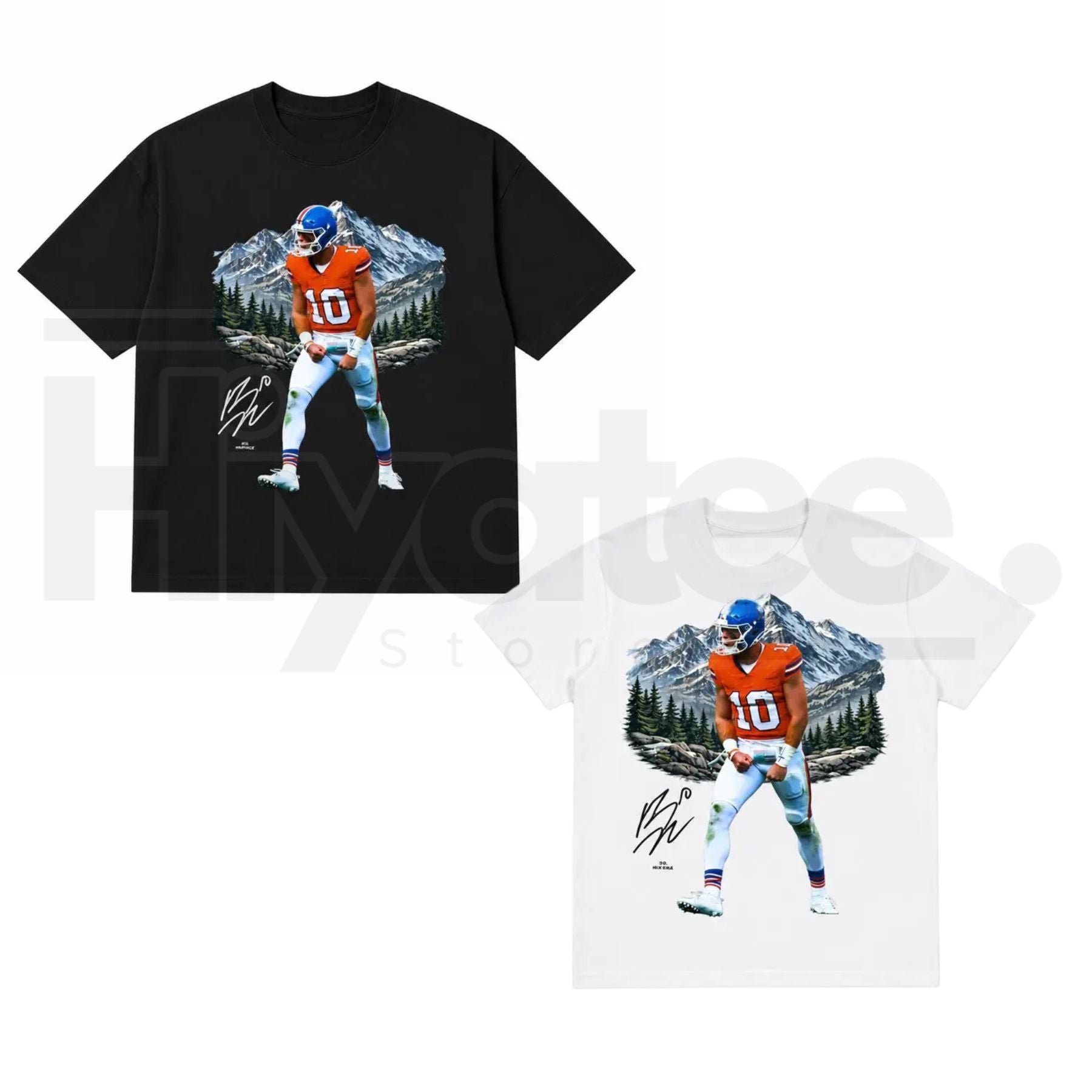 Men's 90s Style Bo Nix Graphic T-Shirt – Vintage Football Bootleg Tee - Hiyatee