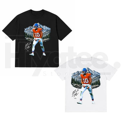 Men's 90s Style Bo Nix Graphic T-Shirt – Vintage Football Bootleg Tee - Hiyatee
