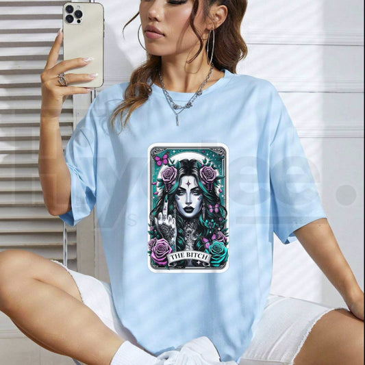 Men's Essential Ribbed Retro Sugar Skull Tarot Card T-Shirt – Made in USA - Hiyatee