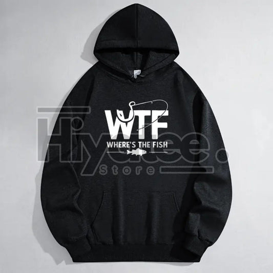 Men's Funny Fishing Graphic Hoodie - Hiyatee