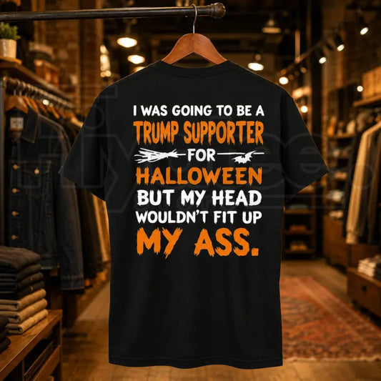 Men's Halloween Political Quote T-Shirt – Back Print Bat Spooky Novelty Tee - Hiyatee