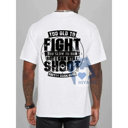 Men’s Letter Print T-Shirt – Casual Crew Neck Short Sleeve Streetwear Tee-Hiyatee