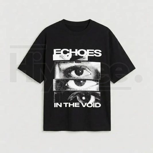 Men's Oversized Retro Glitch Art Eye T-Shirt – USA Made Cotton Graphic Tee - Hiyatee