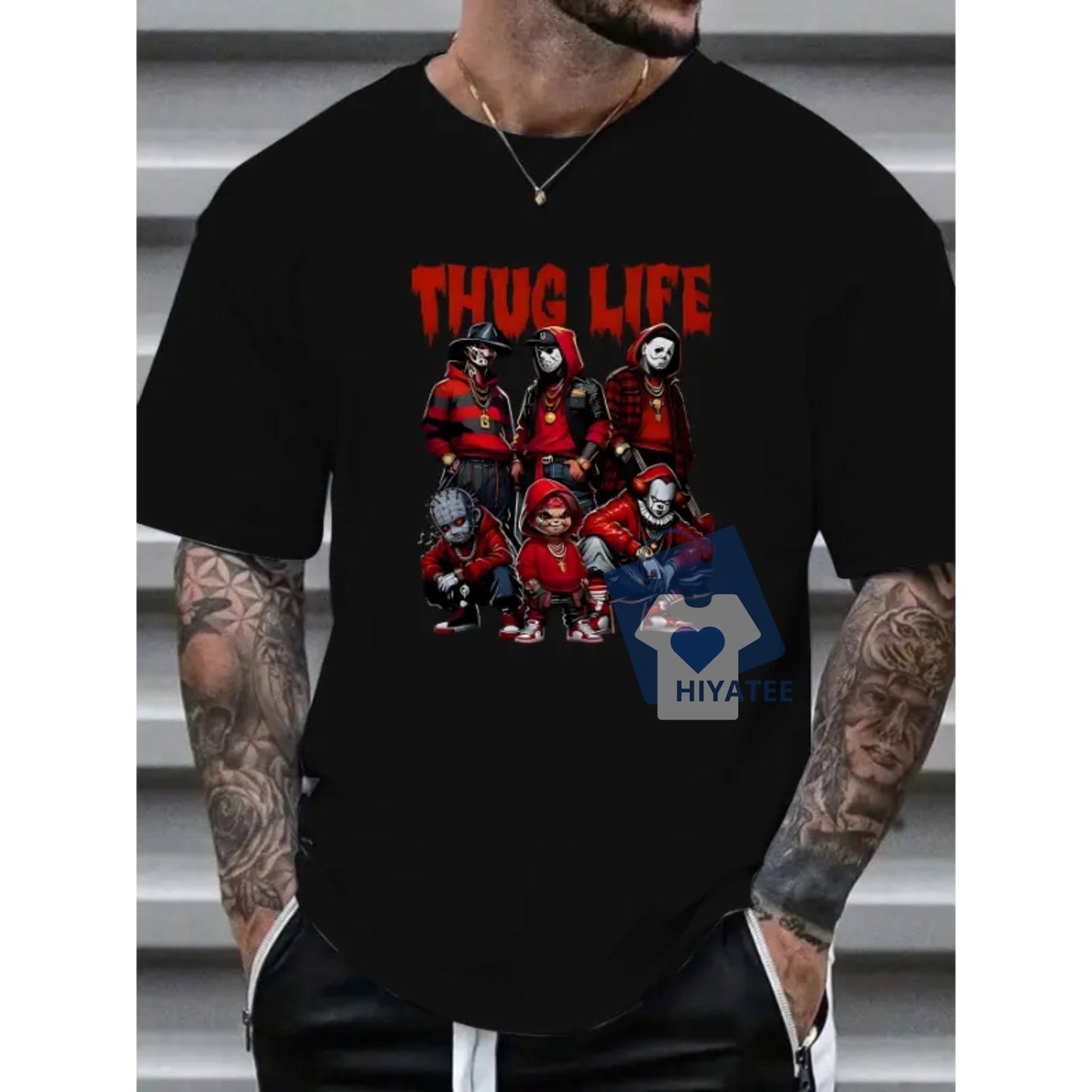 Men’s Plus Size 3D Print T-Shirt – Autumn/Winter Casual Top-Hiyatee