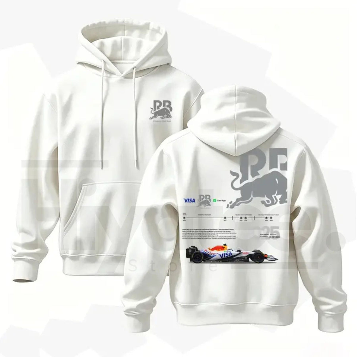 Men's Vintage Racing Cartoon Graphic Poly-Cotton Hoodie – Retro Motorsport Streetwear Pullover - Hiyatee