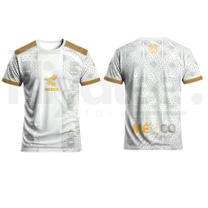 Mexican Aztec Totem Print Loose T-Shirt – Breathable Sports Short Sleeve, Athletic Casual Wear Top for Gym & Daily Use - Hiyatee