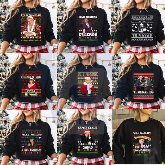 Mexican Christmas Sweatshirt: Feliz Navidad Gift, Funny Gift Ideas, Christmas Gift For Him Her, Mexican Holiday Pullover 2025. - Hiyatee