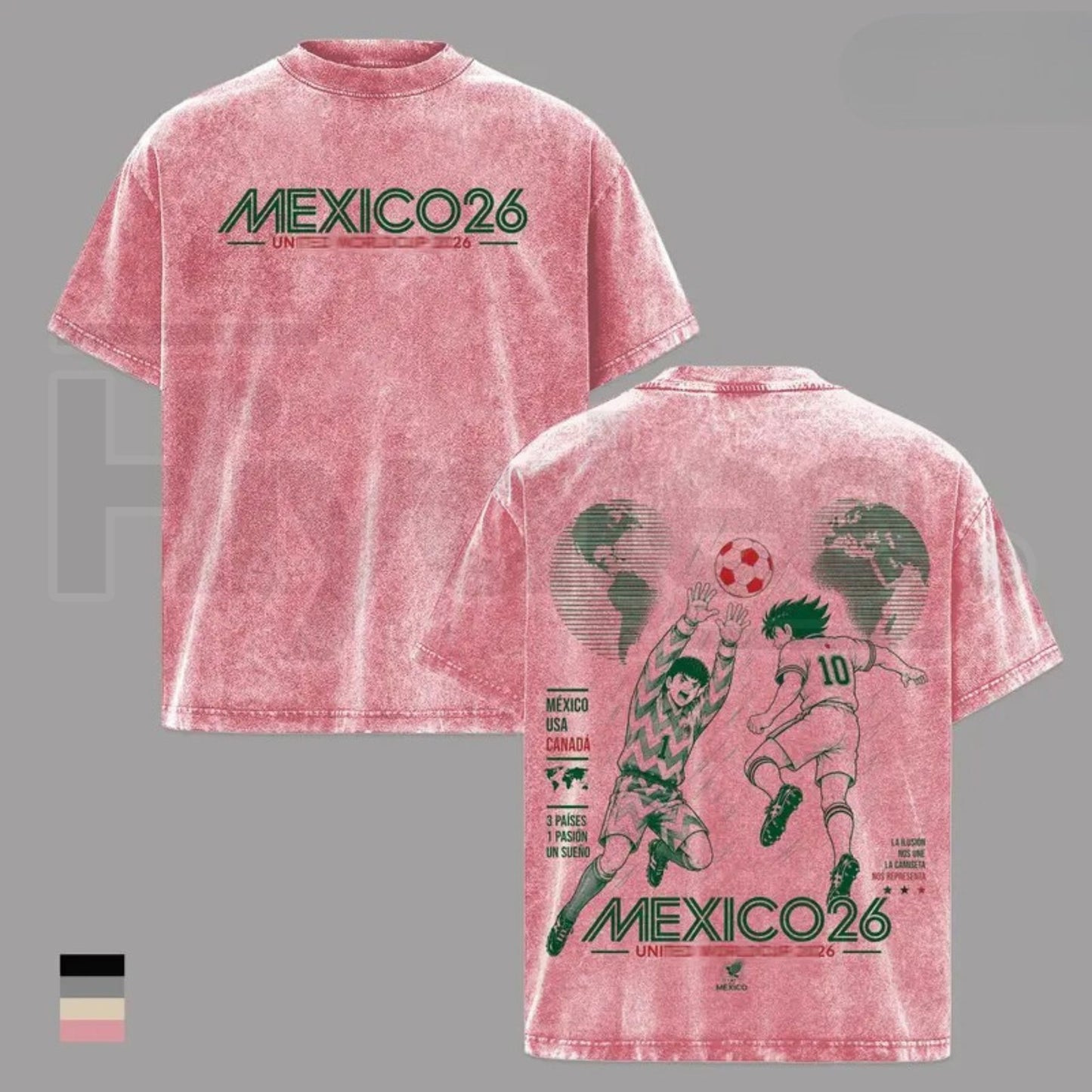 Mexico World Football Tour 2026 Vintage T-Shirt – Retro Anime Soccer Graphic Tee - Hiyatee