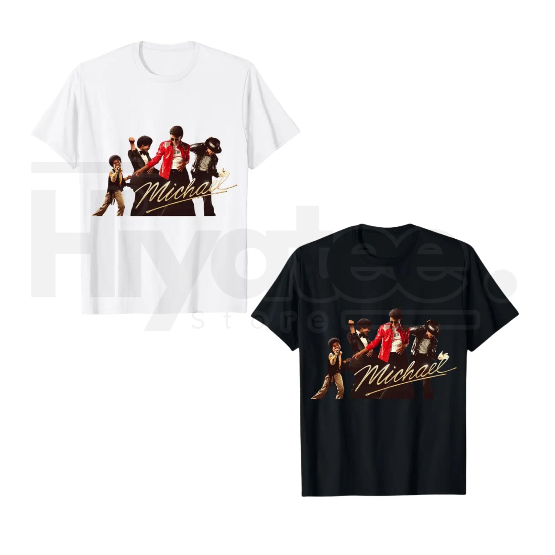 Michael Jackson Iconic Pose T-Shirt – Signature Sparkling Jacket Design Tee, Retro King of Pop Culture Premium Music Fan Gift - Hiyatee