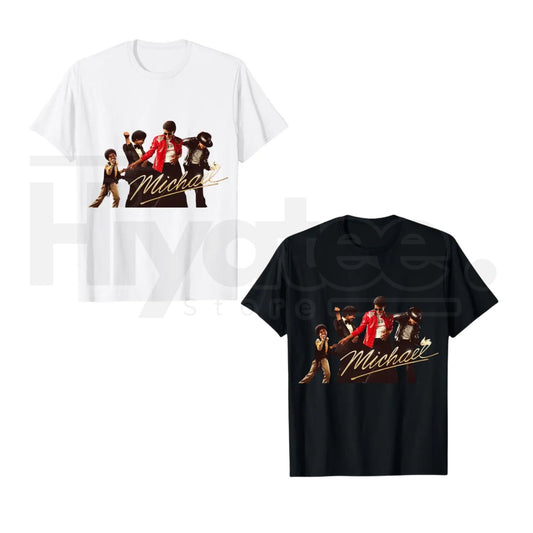 Michael Jackson Iconic Pose T-Shirt – Signature Sparkling Jacket Design Tee, Retro King of Pop Culture Premium Music Fan Gift - Hiyatee