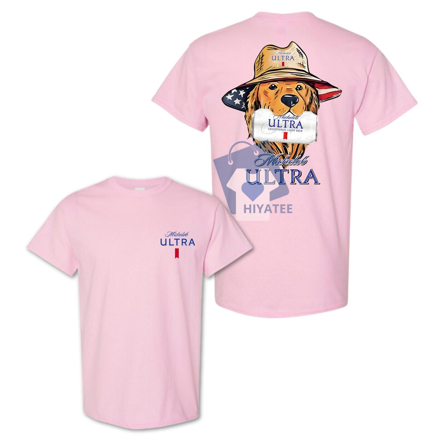 Michelob Ultra Golden Retriever Shirt – Patriotic Beer Dog Tee for Men & Women-Hiyatee