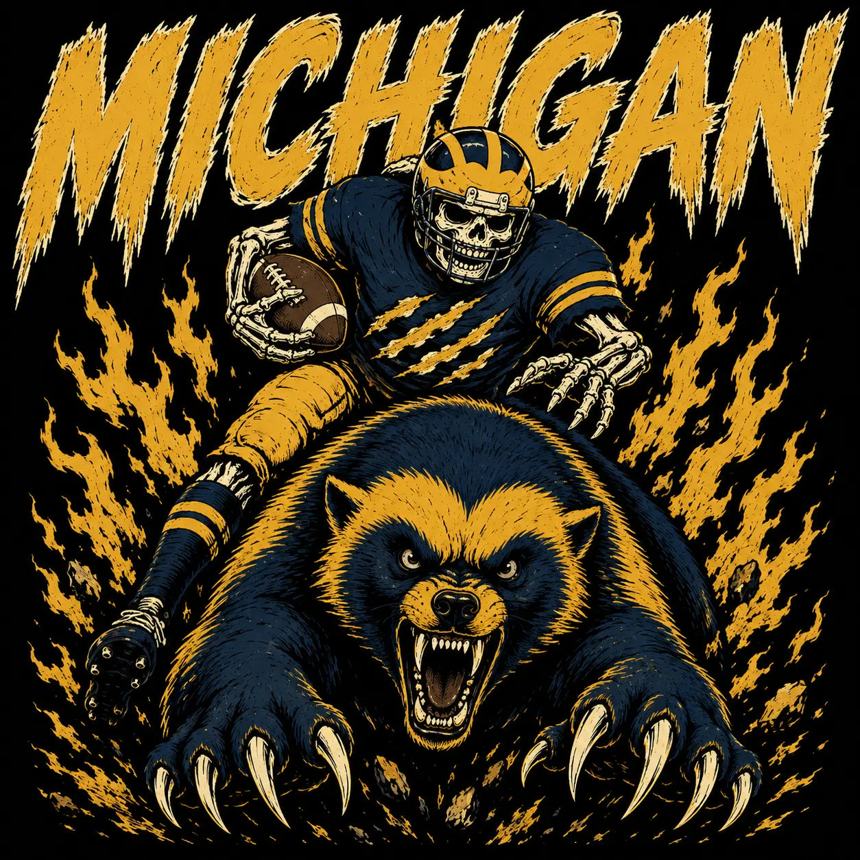 Vintage College Football Skull Sweatshirt – Spooky All Teams 90s Game Day Graphic Crewneck Pullover