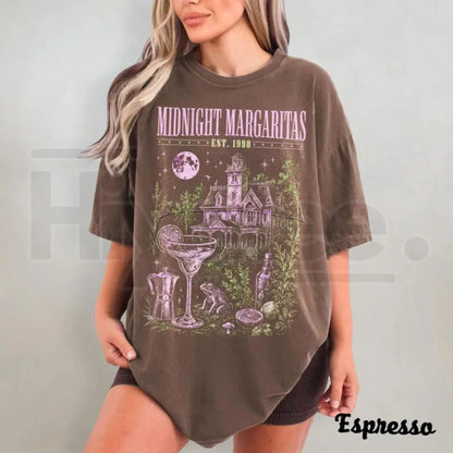 Midnight Margaritas Comfort Colors Shirt Witchy Cocktail Halloween Tee - Hiyatee
