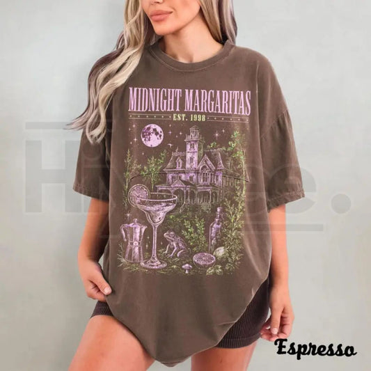 Midnight Margaritas Comfort Colors Shirt Witchy Cocktail Halloween Tee - Hiyatee