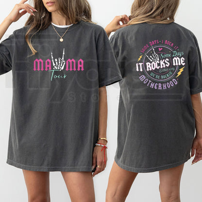 "Midnight Rhythm" – Women's Vintage Rock Graphic Fitted Top - Hiyatee