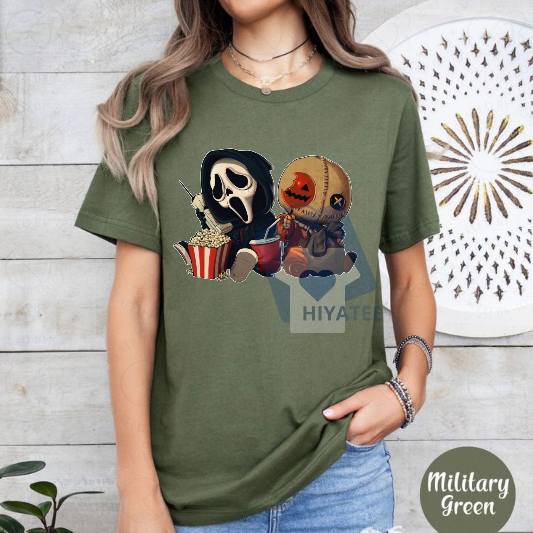 Mini Halloween Popcorn T-Shirt – Cute & Festive Unisex Tee - Hiyatee