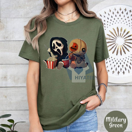 Mini Halloween Popcorn T-Shirt – Cute & Festive Unisex Tee - Hiyatee