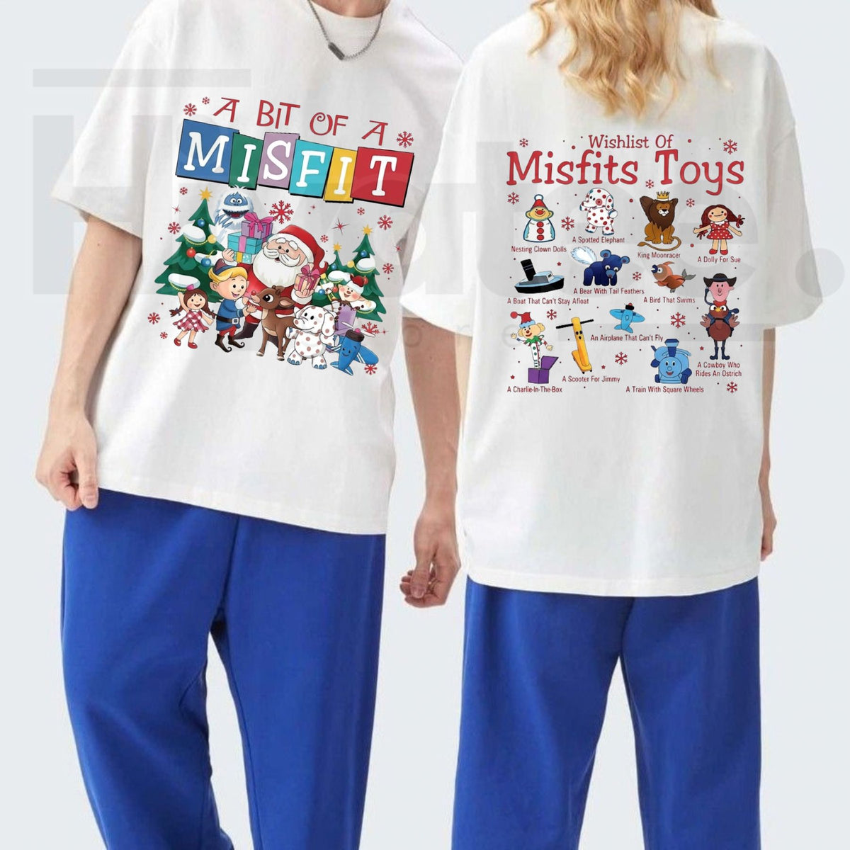 Misfit Toys Christmas Graphic T-Shirt – Vintage Rudolph Holiday Movie Nostalgia Tee - Hiyatee