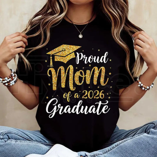 "Mom Of A 2026 Graduate" Graduation Cap – Proud Mother Celebration Crewneck - Hiyatee