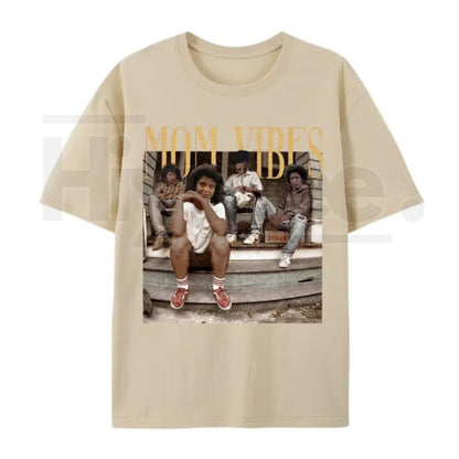 "Mom Vibes" – Vintage 90s Nostalgia Retro Motherhood Graphic Top - Hiyatee