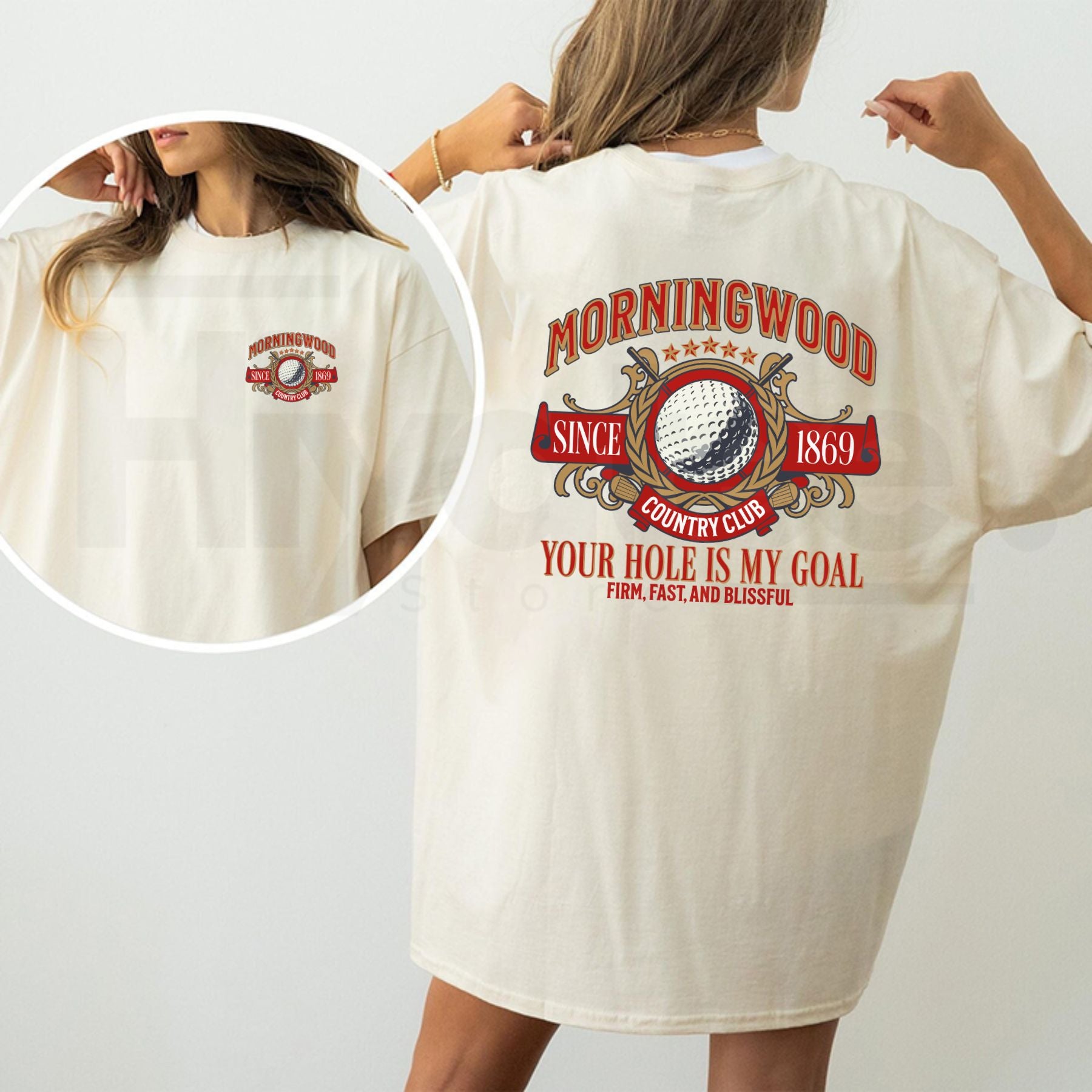 "Morningwood Country Club" Men’s Funny T-Shirt – Humorous Golf - Hiyatee