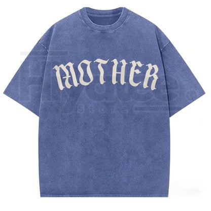 Mother Gothic Graphic T-Shirt – Old English Oversized Alternative Streetwear Tee - Hiyatee