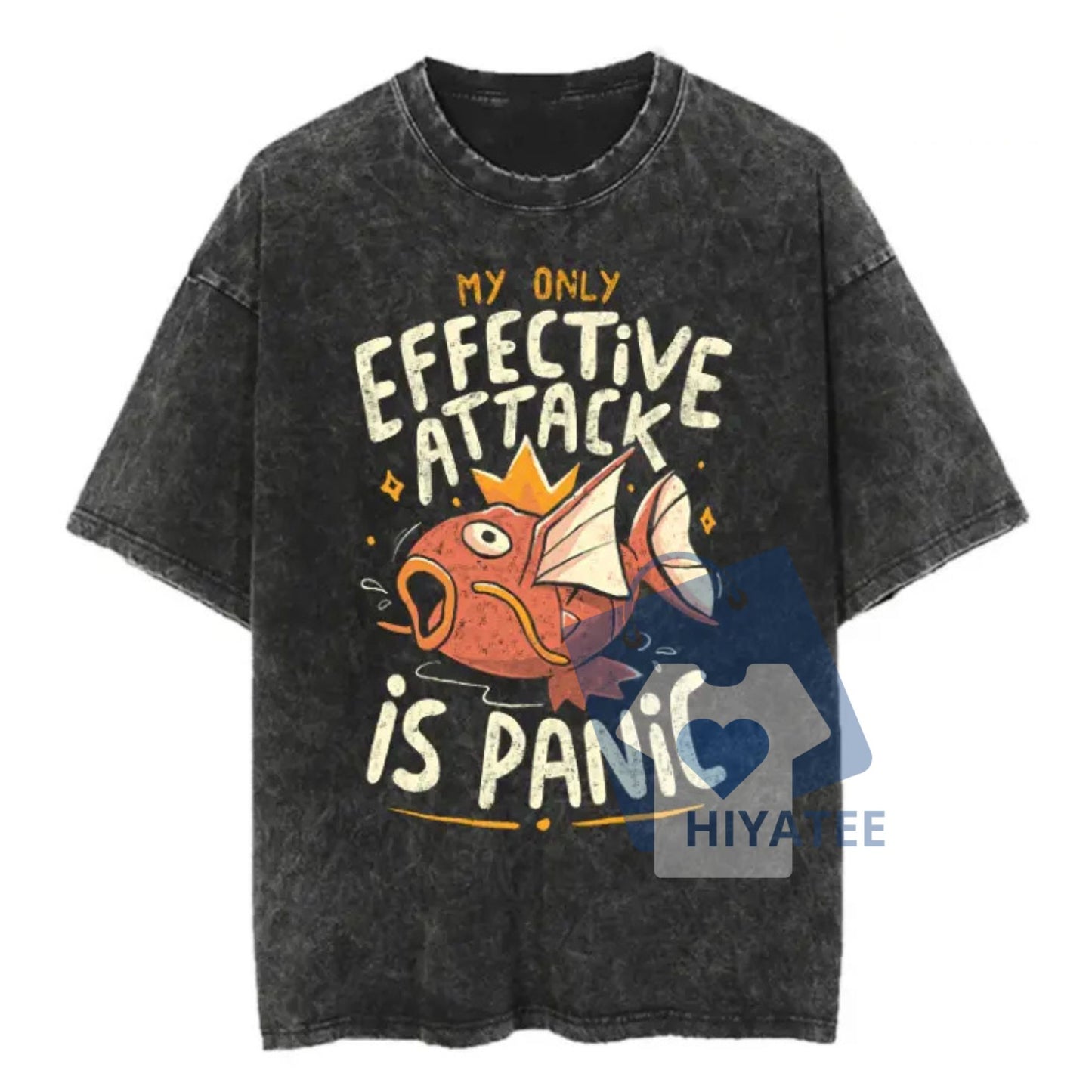My Only Attack Is Splash – Vintage Magikarp Graphic Tee-Hiyatee